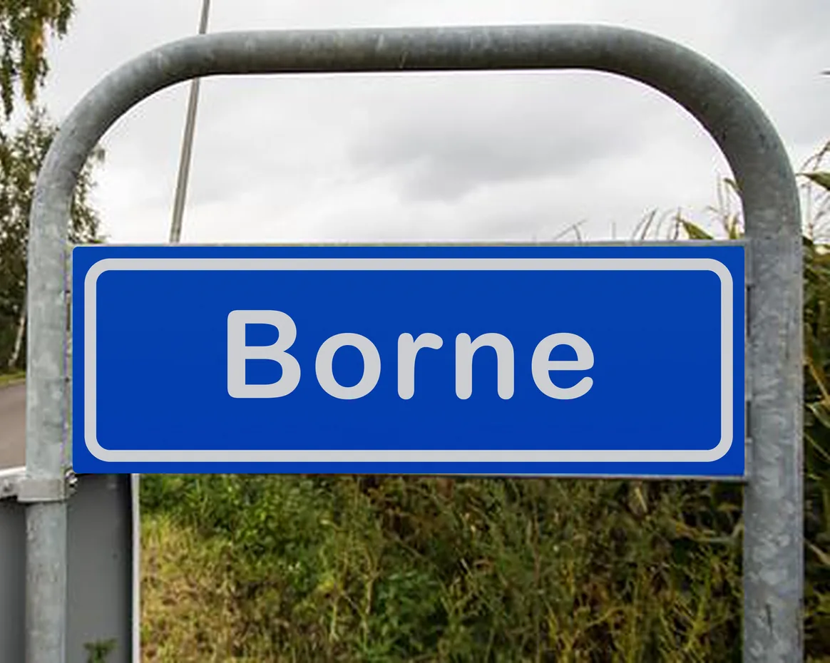 Plaatsnaambord Borne