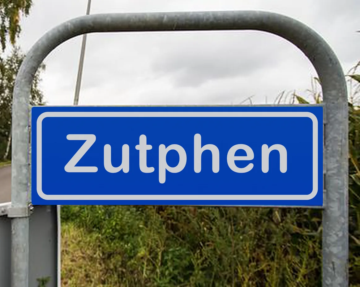 Plaatsnaambord Zutphen